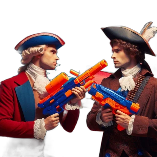 weapon, 3d render, concept art, photorealistic, fantasy art, two, men, 18th-century transparent PNG cut-out