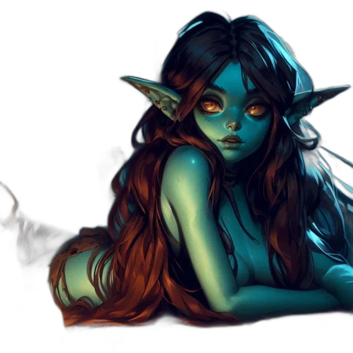 fantasy art, concept art, watercolor, pixel art, neon lights, blue, green, dark transparent PNG cut-out