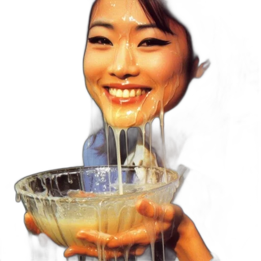 face, food, staff, mask, photorealistic, 3d render, oil painting, smiling transparent PNG cut-out