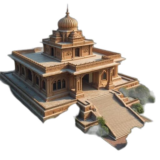 building, crown, 3d render, concept art transparent PNG cut-out