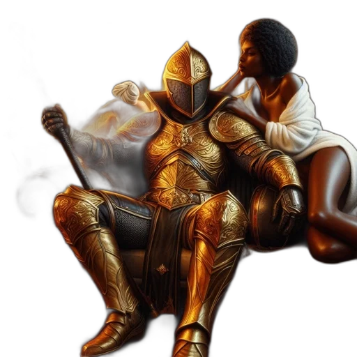 sword, weapon, concept art, fantasy art, comic book art, 3d render, fire, golden transparent PNG cut-out