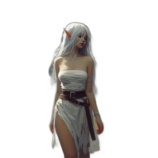 dress, creature, concept art, fantasy art, 3d render, pixel art, pastel, woman transparent PNG cut-out