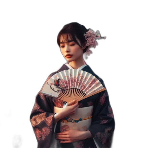umbrella, staff, dress, face, fantasy art, photorealistic, oil painting, concept art transparent PNG cut-out
