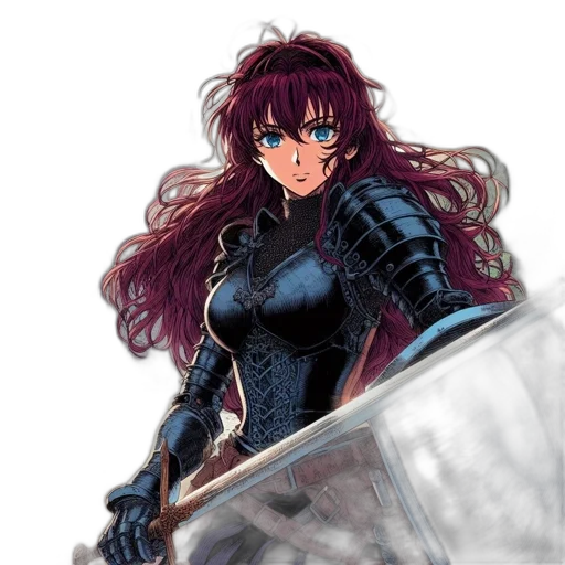 sword, weapon, anime, fantasy art, concept art, comic book art, blue, dark transparent PNG cut-out