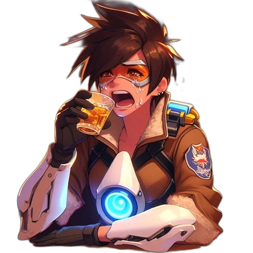 jacket, food, weapon, robot, concept art, anime, cyberpunk, pixel art transparent PNG cut-out