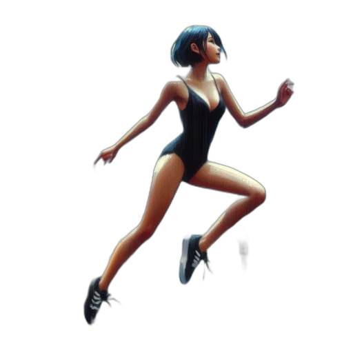 dress, concept art, pixel art, 3d render, comic book art, during, dusk, determined transparent PNG cut-out