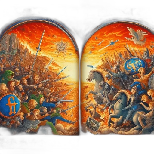 fantasy art, concept art, photorealistic, watercolor, fire, two, panels, depict transparent PNG cut-out