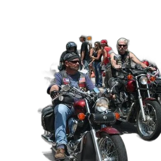 motorcycle, riders, city, street, police, officers, spectators, background transparent PNG cut-out