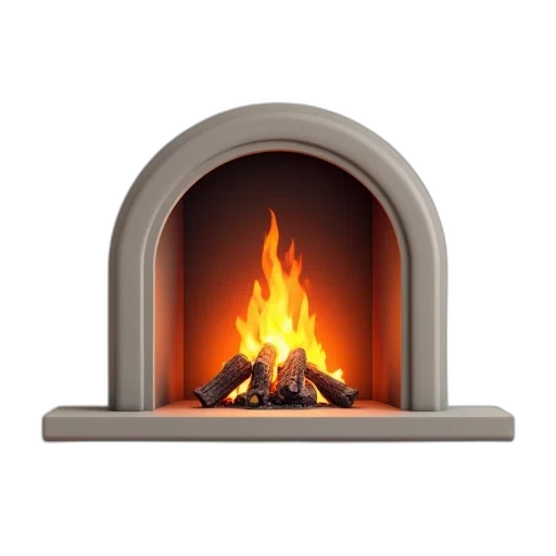 fire, heating, gas, fireplace, white, background, stock, illustration transparent PNG cut-out