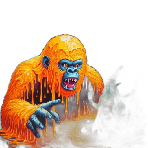creature, mask, staff, face, concept art, comic book art, fantasy art, photorealistic transparent PNG cut-out
