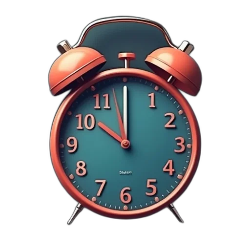 3d render, photorealistic, alarm, clock, text, best, apps, android transparent PNG cut-out