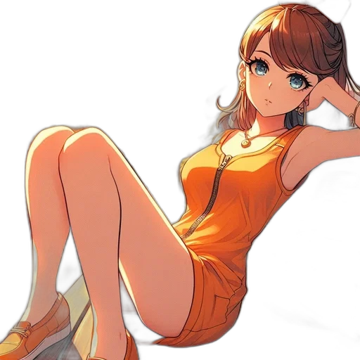 dress, staff, crown, shoes, anime, concept art, cartoon, pixel art transparent PNG cut-out