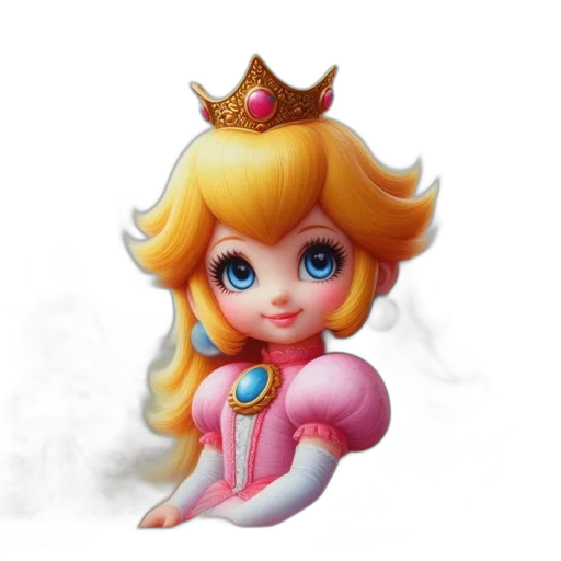 crown, staff, dress, fantasy art, concept art, 3d render, pixel art, illustration transparent PNG cut-out