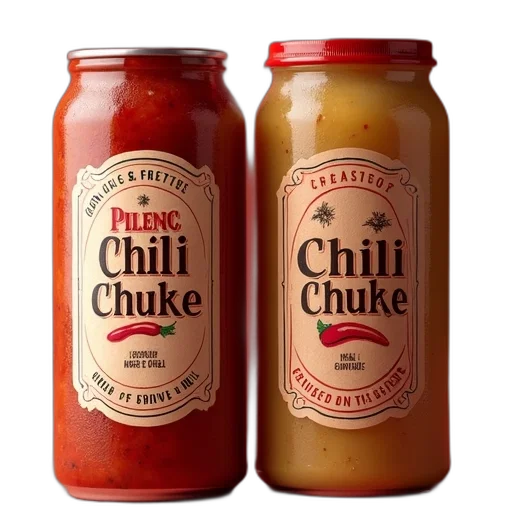 food, bottle, two, labels transparent PNG cut-out