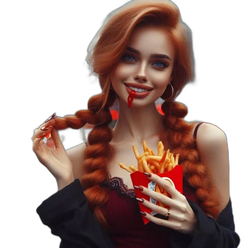 food, dress, jewelry, fantasy art, photorealistic, concept art, pixel art, fire transparent PNG cut-out