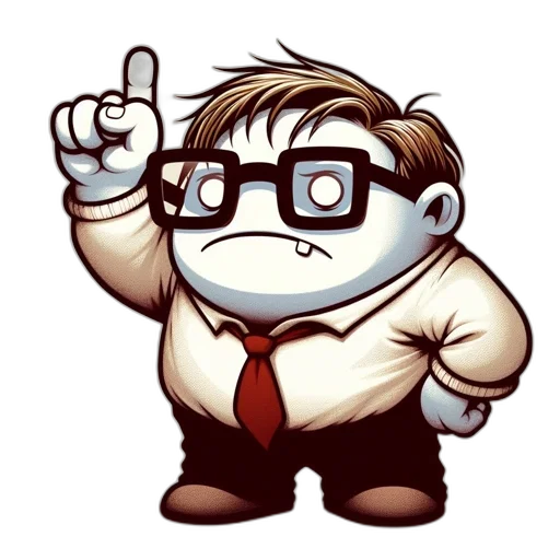 staff, cartoon, comic book art, concept art, pixel art, animated, figure, presumably transparent PNG cut-out
