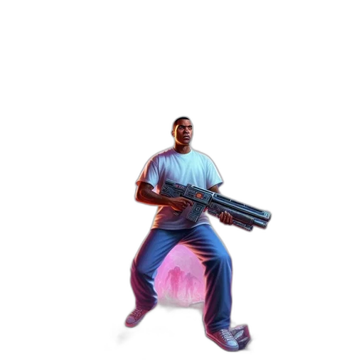 weapon, staff, creature, sword, concept art, pixel art, vaporwave, 3d render transparent PNG cut-out