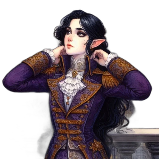 staff, fantasy art, concept art, pixel art, watercolor, dark, elven, woman transparent PNG cut-out