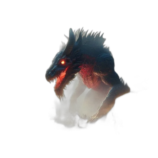 dragon, creature, animal, mask, concept art, fantasy art, 3d render, pixel art transparent PNG cut-out