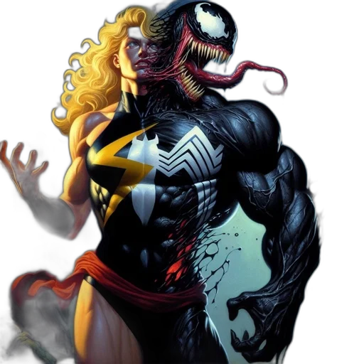 comic book art, concept art, two, characters, villainous, figure, spider, emblem transparent PNG cut-out
