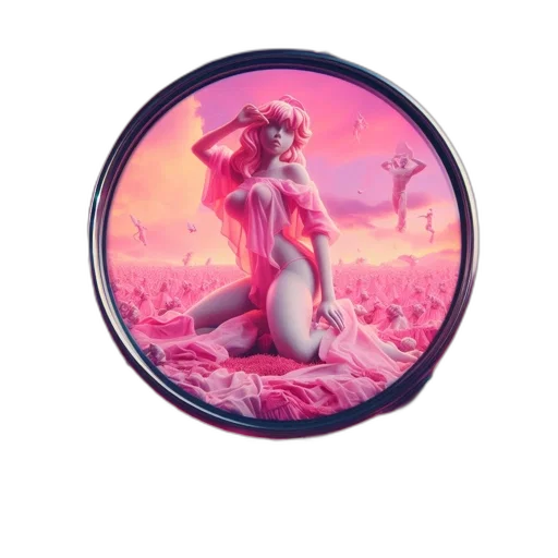 dress, concept art, fantasy art, vaporwave, 3d render, pastel, neon, red transparent PNG cut-out