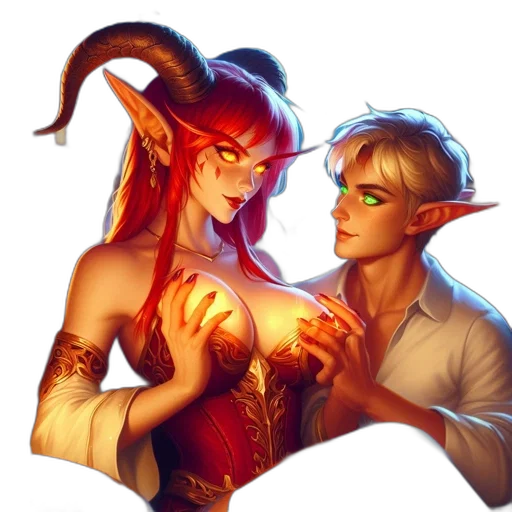fantasy art, concept art, pixel art, fire, neon lights, red, two, animated transparent PNG cut-out