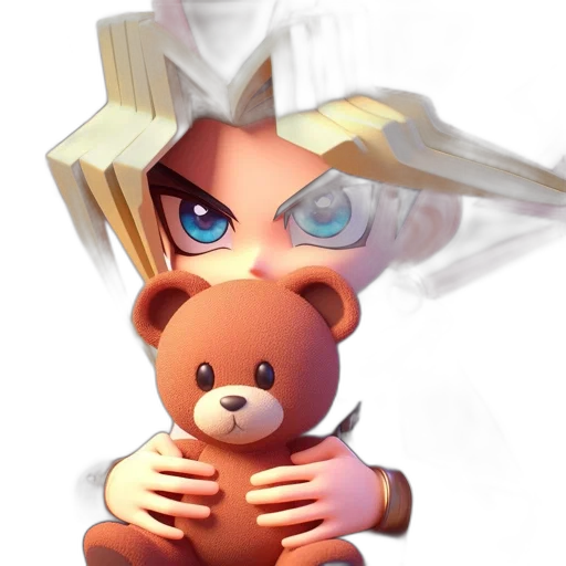 staff, concept art, 3d render, fantasy art, pixel art, animated, figure, blonde transparent PNG cut-out
