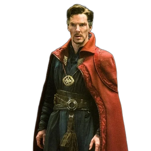 jacket, staff, concept art, comic book art, fantasy art, red, man, cape transparent PNG cut-out