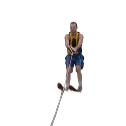 staff, 3d render, man, yellow, life, jacket, water, skiing transparent PNG cut-out