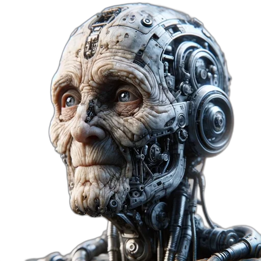 robot, face, mask, creature, concept art, 3d render, cyberpunk, photorealistic transparent PNG cut-out