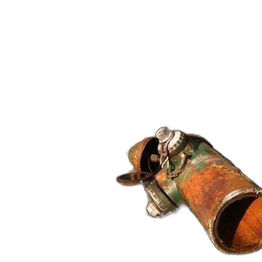 bottle, weapon, shoes, staff, 3d render, photorealistic, rusted, pipe transparent PNG cut-out