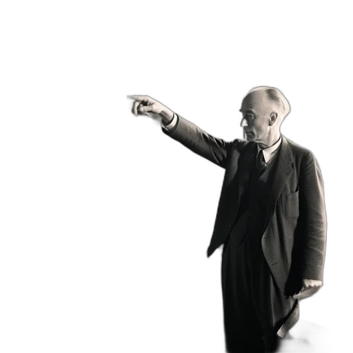 staff, jacket, concept art, elderly, man, stands, before, crowded transparent PNG cut-out
