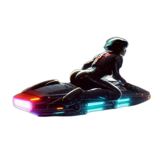 robot, car, concept art, cyberpunk, 3d render, vaporwave, neon lights, futuristic transparent PNG cut-out