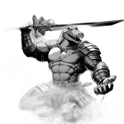 sword, dragon, weapon, fantasy art, concept art, comic book art, pencil sketch, armored transparent PNG cut-out