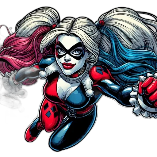 comic book art, concept art, cartoon, animated, character, colorful, flowing, hair transparent PNG cut-out