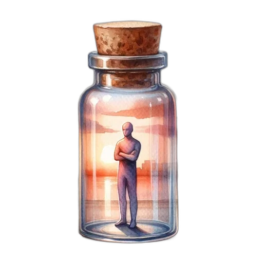 bottle, food, concept art, photorealistic, 3d render, vaporwave, sunset, outer space transparent PNG cut-out