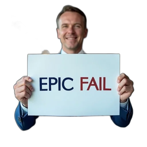 staff, man, blue, suit, holding, white, sign, word transparent PNG cut-out