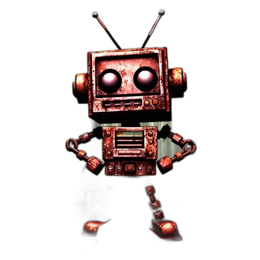 robot, staff, animal, creature, 3d render, concept art, pixel art, cyberpunk transparent PNG cut-out