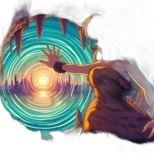 weapon, creature, hair, mask, concept art, comic book art, fantasy art, anime transparent PNG cut-out