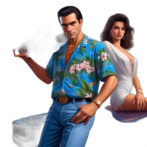 jacket, umbrella, concept art, vaporwave, photorealistic, comic book art, fire, beach transparent PNG cut-out