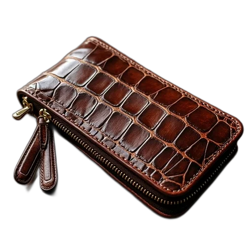 leather, key, pouch, crocodile transparent PNG cut-out