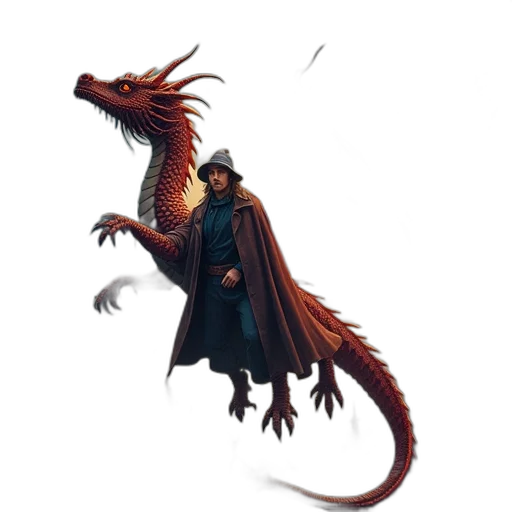 dragon, creature, animal, staff, concept art, fantasy art, pixel art, comic book art transparent PNG cut-out