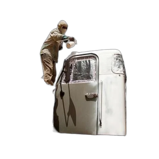 car, robot, 3d render, concept art, photorealistic, outer space, person, beige transparent PNG cut-out