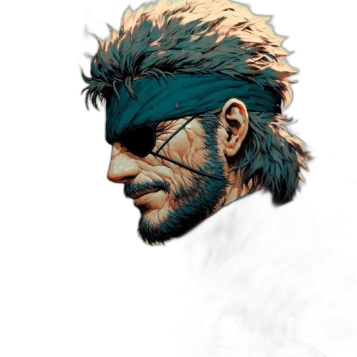 face, mask, staff, comic book art, concept art, fantasy art, pixel art, blue transparent PNG cut-out