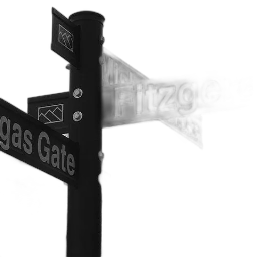 black, white, photo, street transparent PNG cut-out