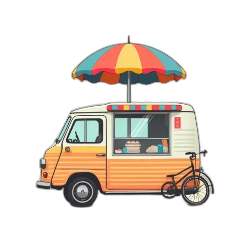 umbrella, car, food, concept art, pixel art, 3d render, watercolor, colorful transparent PNG cut-out