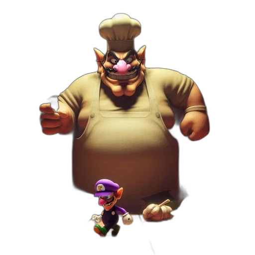 staff, weapon, hat, creature, concept art, 3d render, pixel art, mario transparent PNG cut-out