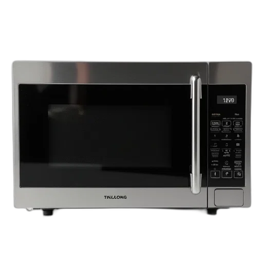 food, sleek, modern, stainless, steel, microwave, digital, display transparent PNG cut-out