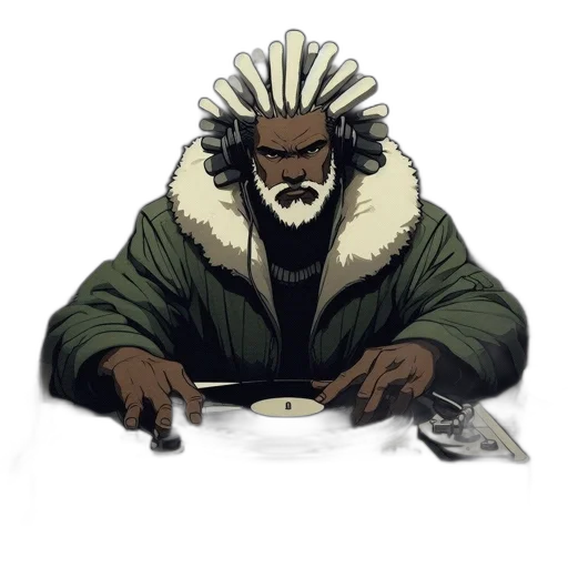 jacket, face, concept art, comic book art, pixel art, cyberpunk, earth tones, monochrome transparent PNG cut-out