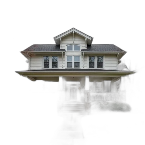 building, umbrella, furniture, 3d render, photorealistic, concept art, fog, underwater transparent PNG cut-out